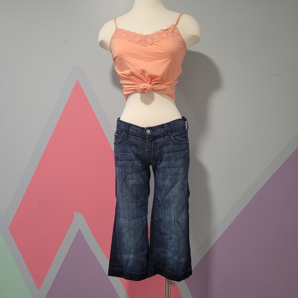 7 for all mankind crop denim